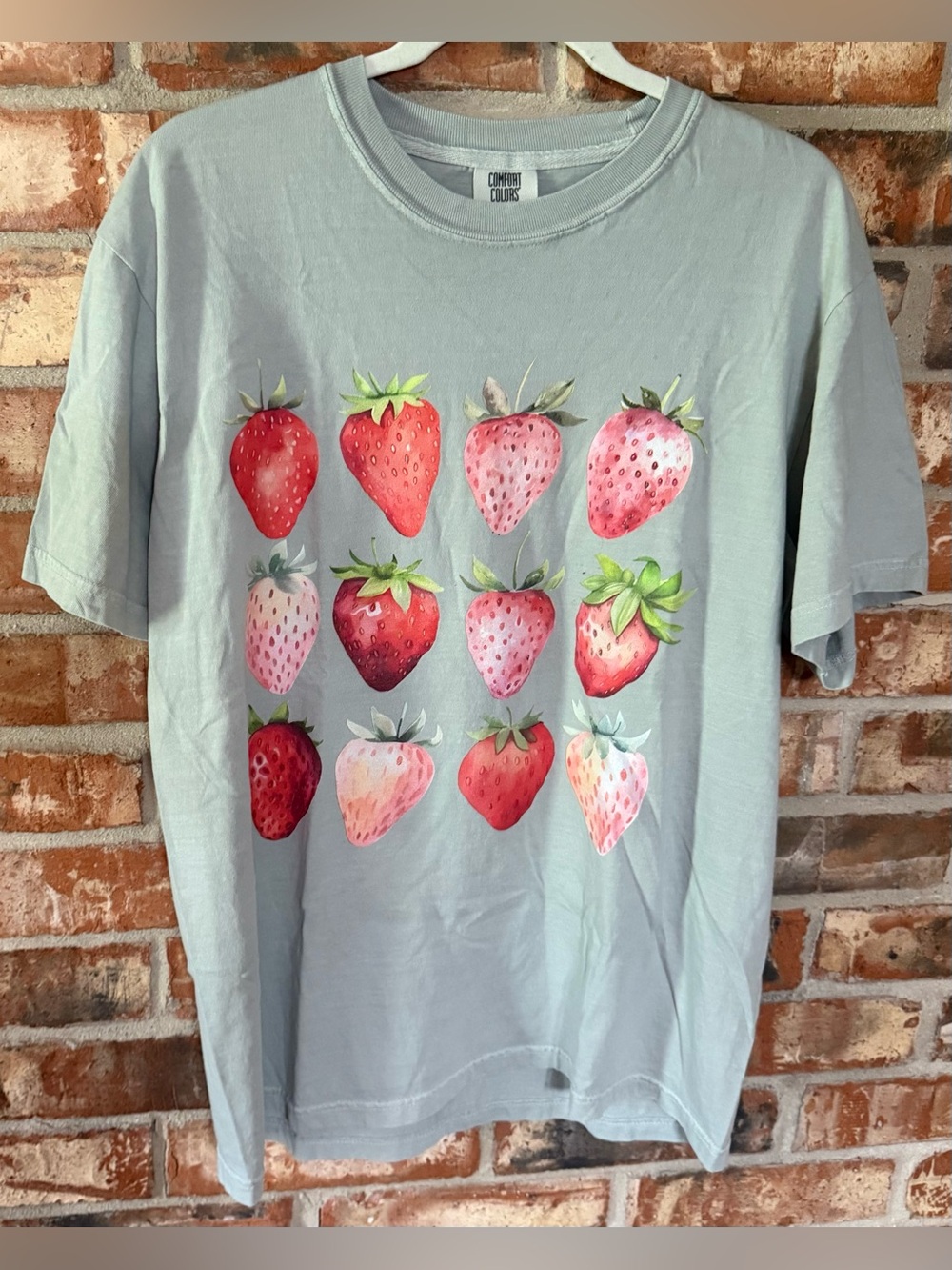 Comfort Colors Bay Tee with Strawberry Print